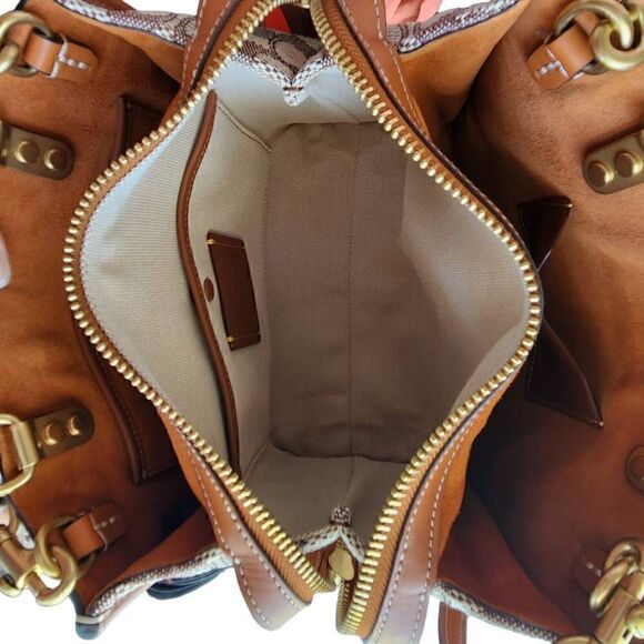 DISNEY X Coach Rogue 25 Bag In Signature Textile Jacquard With Mickey Mouse And - Picture 7 of 9